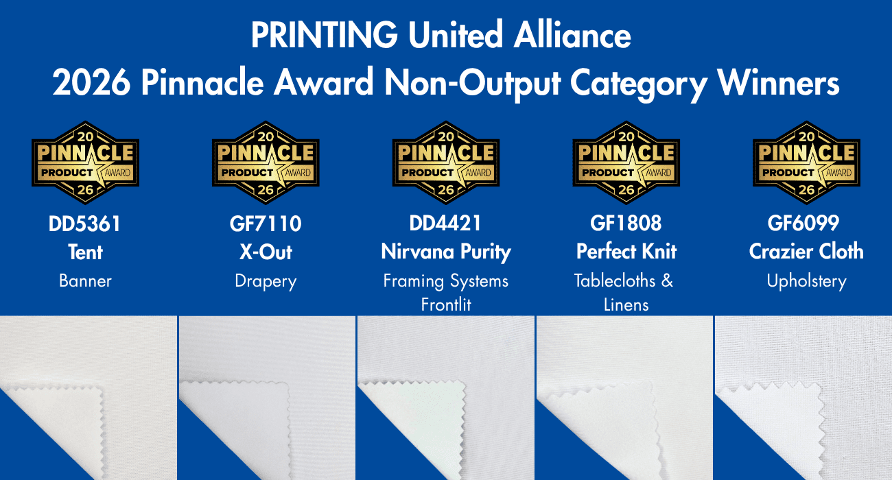 Fisher Textiles Wins Five 2026 Pinnnacle Awards from UNITED Printing Alliance